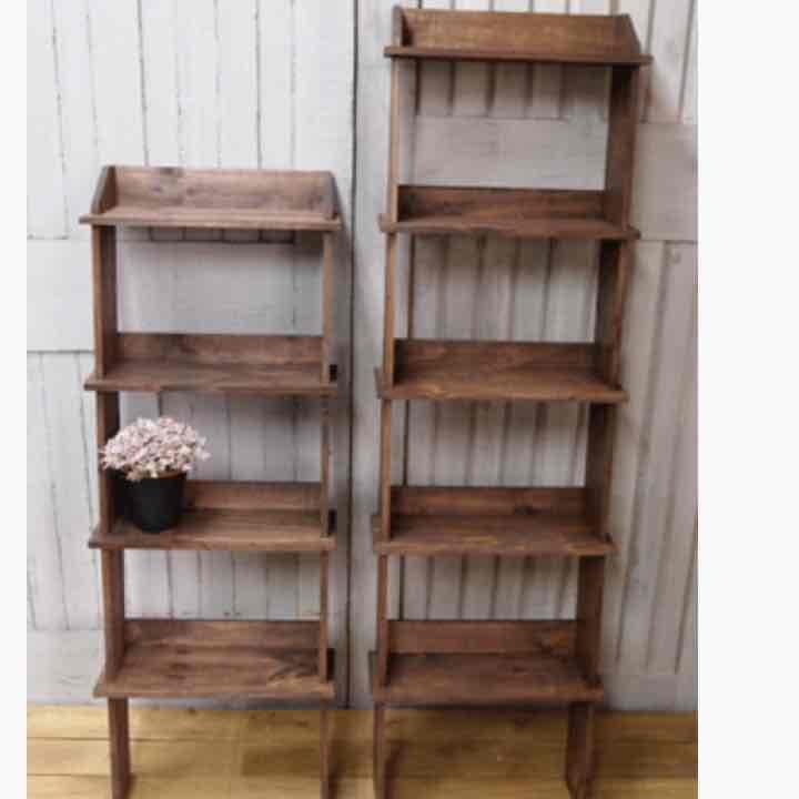 アンティーク調ウッドシェルフ5段
