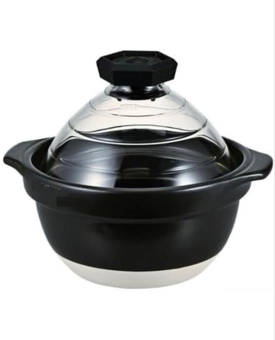 HARIO ご飯鍋 中サイズ 黒 2〜3号 ご飯釜