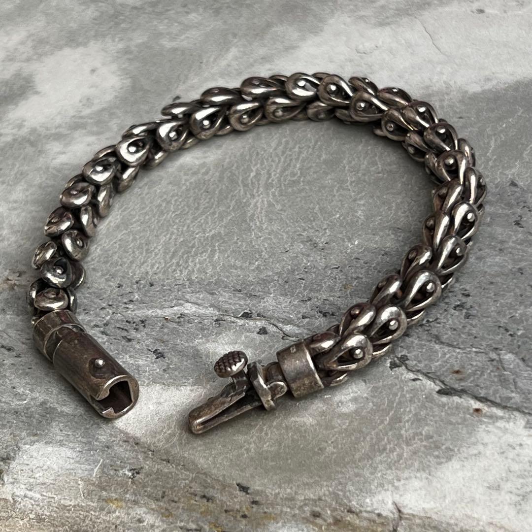 VINTAGE ヴィンテージ スケイル チェーン ブレスレット 鱗 バックル