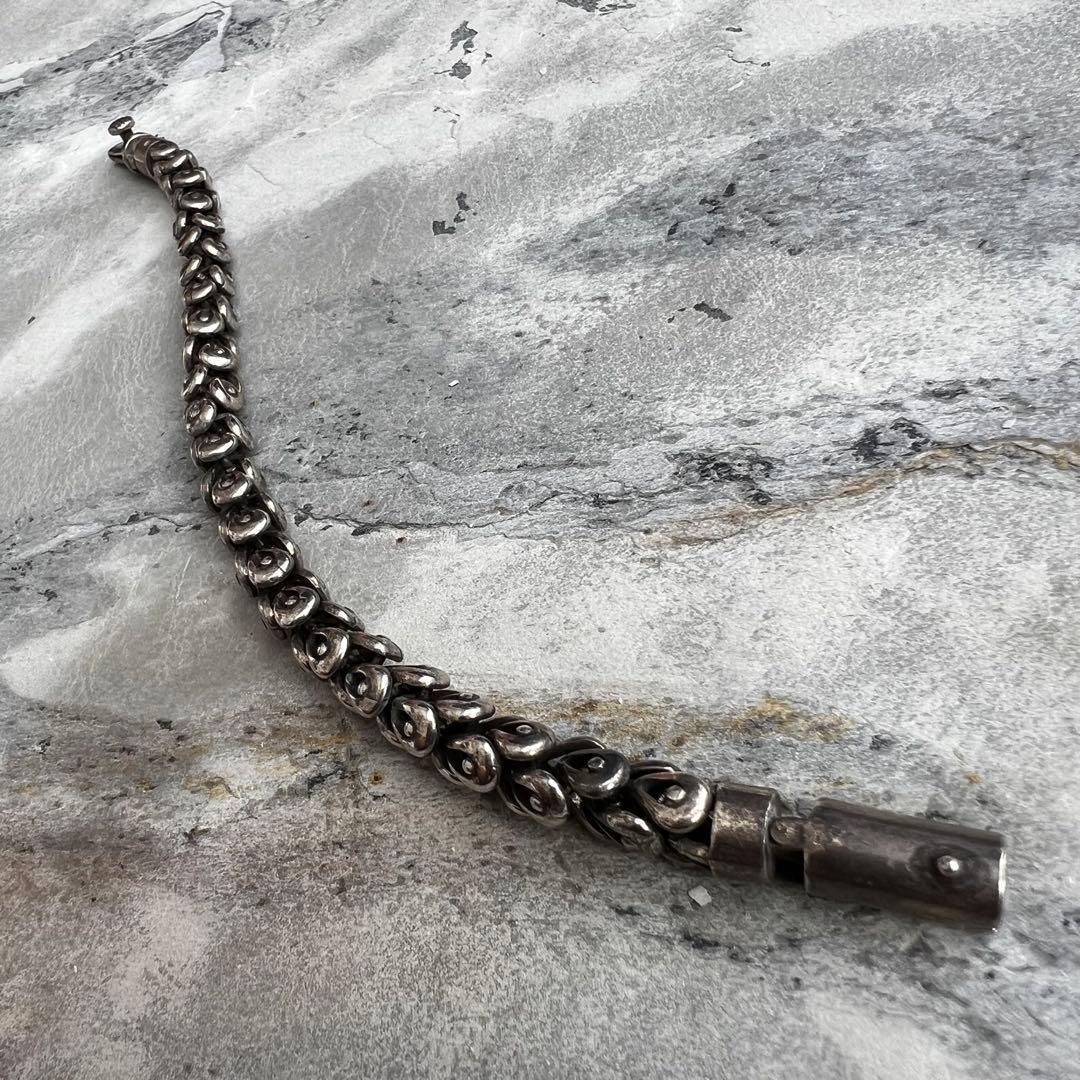 VINTAGE ヴィンテージ スケイル チェーン ブレスレット 鱗 バックル