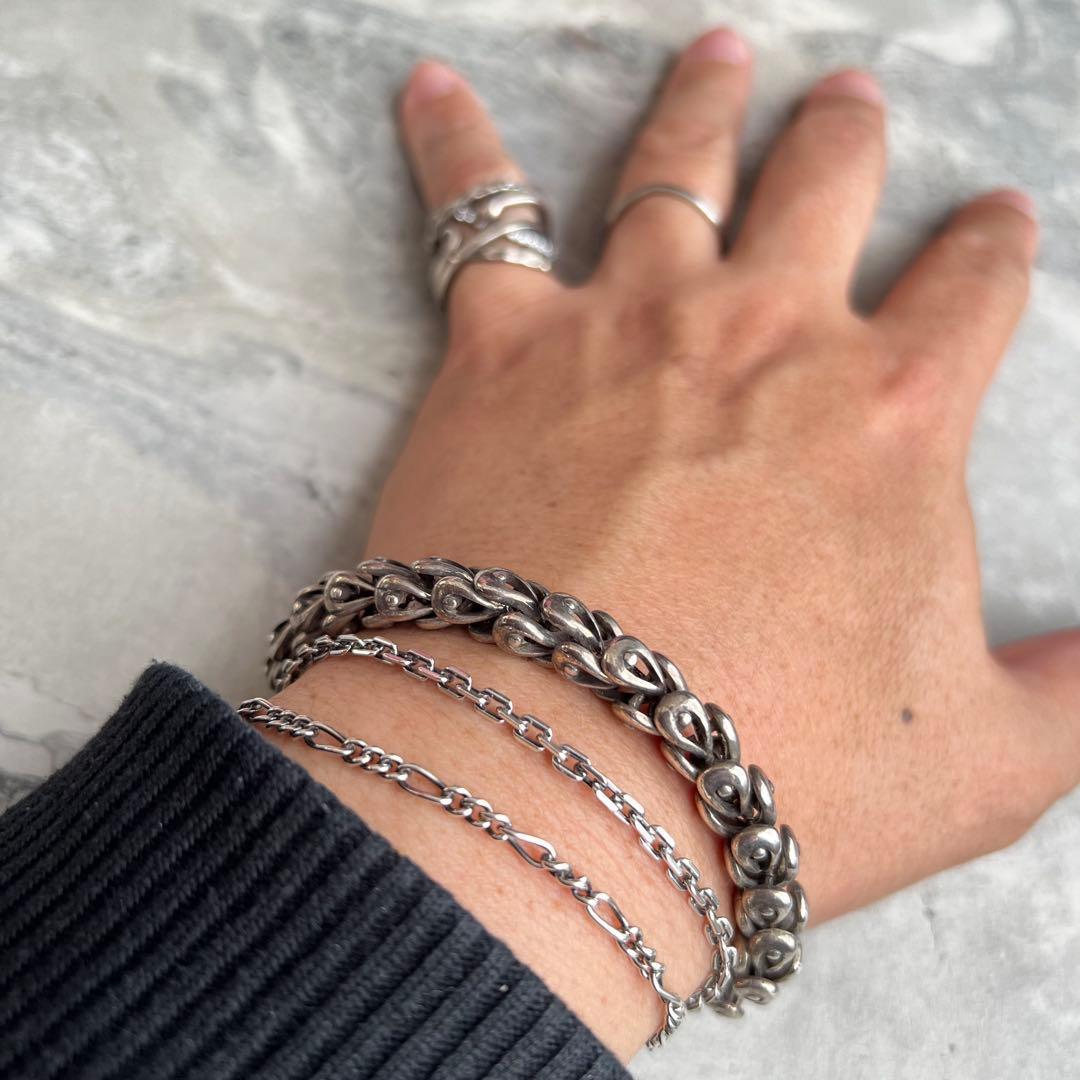 VINTAGE ヴィンテージ スケイル チェーン ブレスレット 鱗 バックル