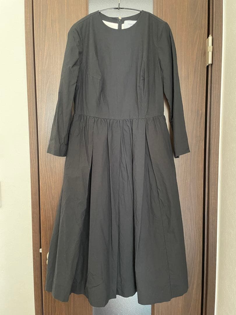 YAECA WRITE タックワンピース　BLACK Sサイズ