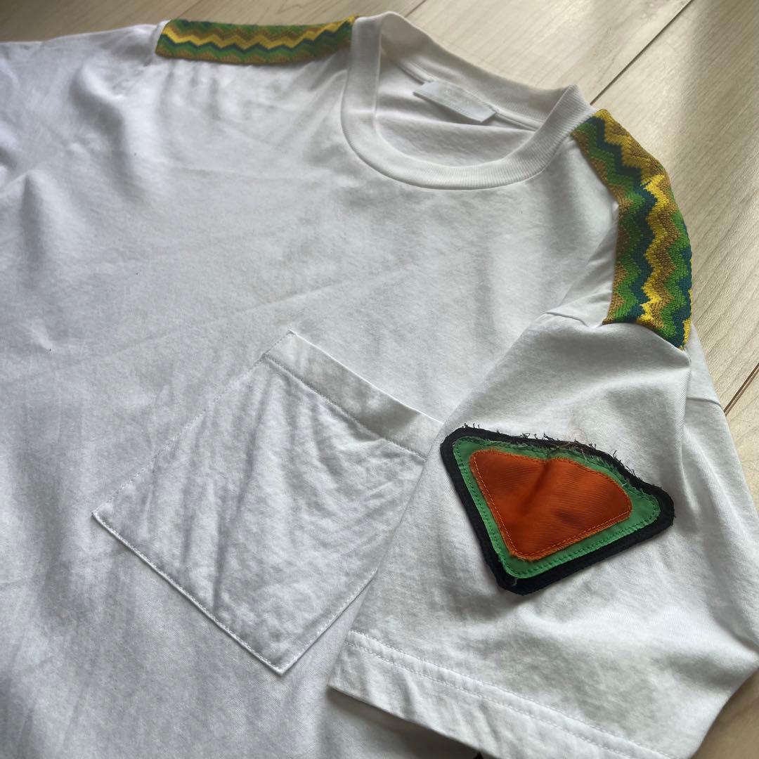 【激レア】PRADA プラダ　Tシャツ　三角ロゴ　袖　ワッペン　刺繍　プレート