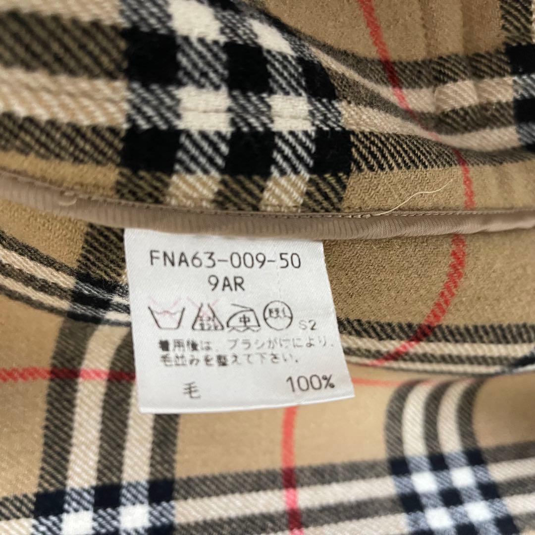 バーバリーロンドン ダッフルコート カシミア混ロングコート フーディ ベージュ