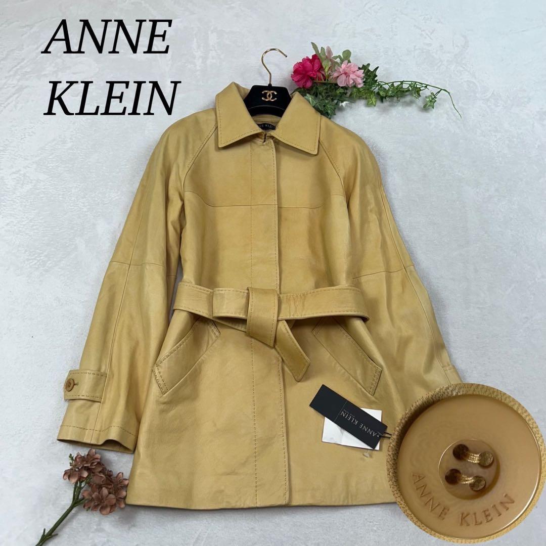 J246 新品未使用 M アンクライン レザージャケット イエロー レディース