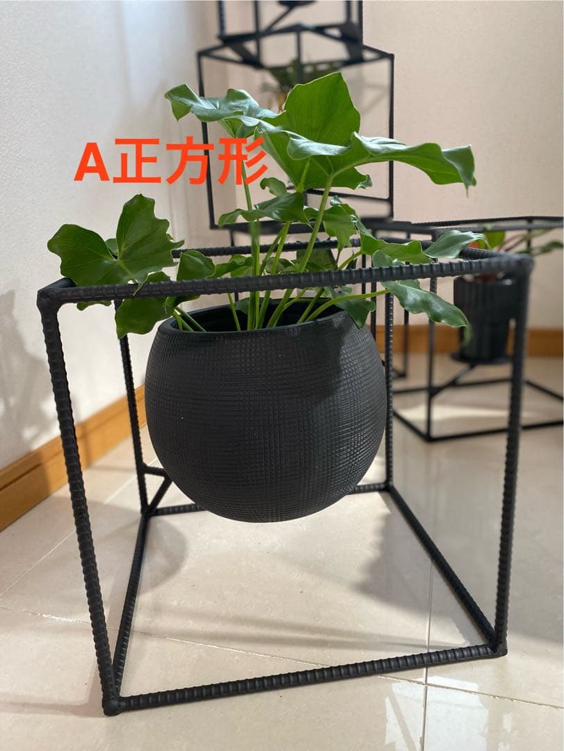 アイアン園芸ラック キューブBOX型　シェルフ棚