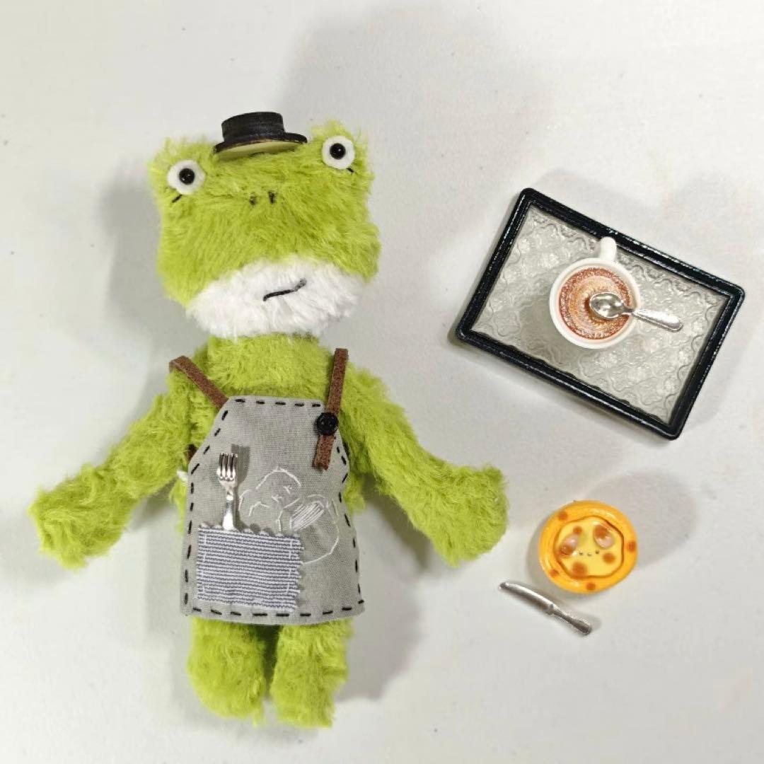 カエル店長さん アーティストベア 海外作家様 ハンドメイド ぬいぐるみ 置物