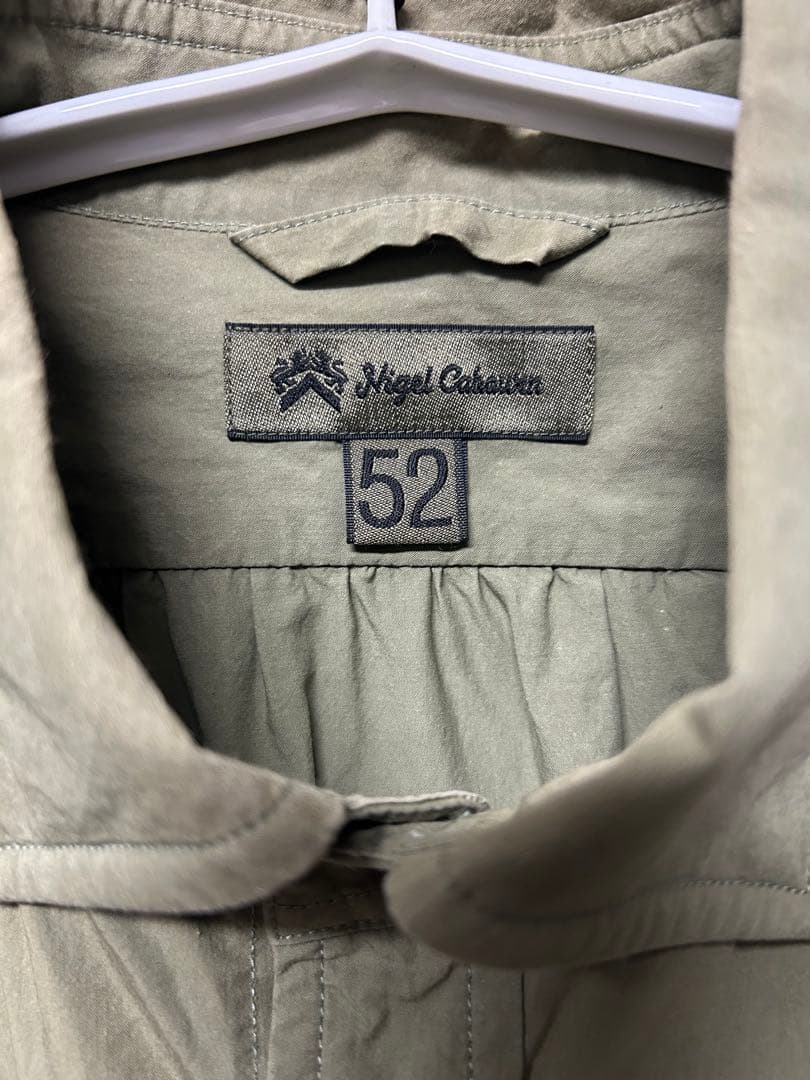 ナイジェルケーボン　ブリティッシュオフィサーズシャツ 52 オリーブ