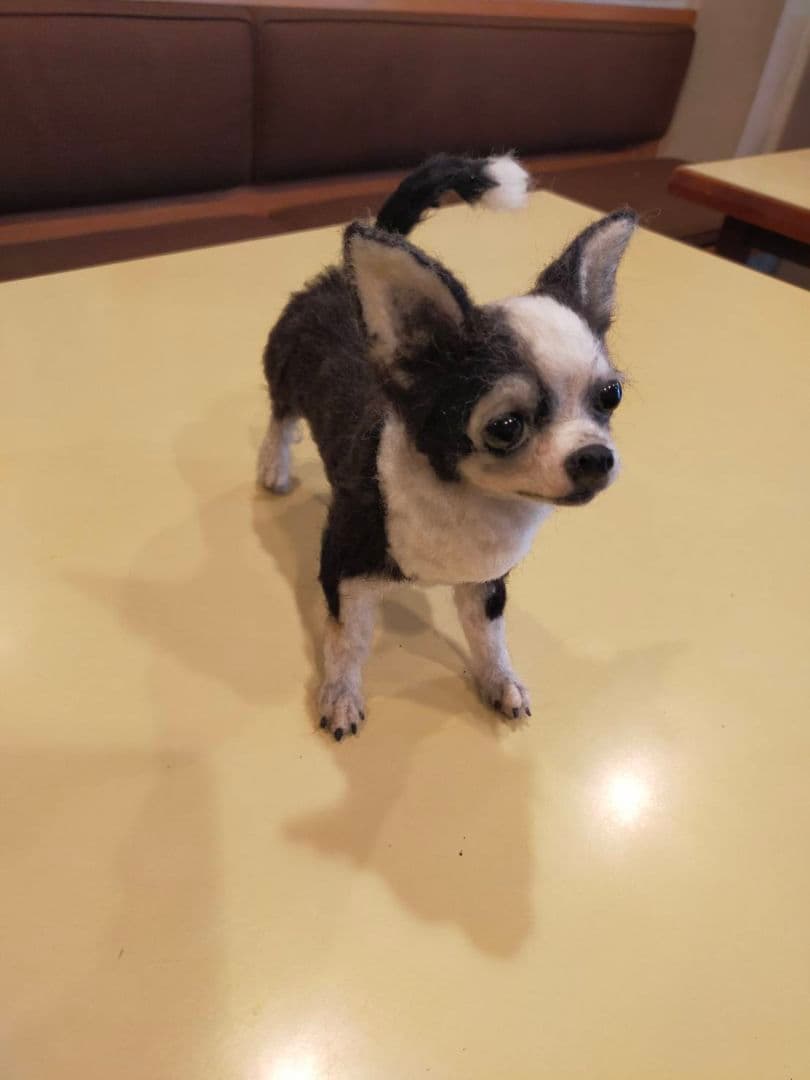 羊毛フェルト犬　エリー