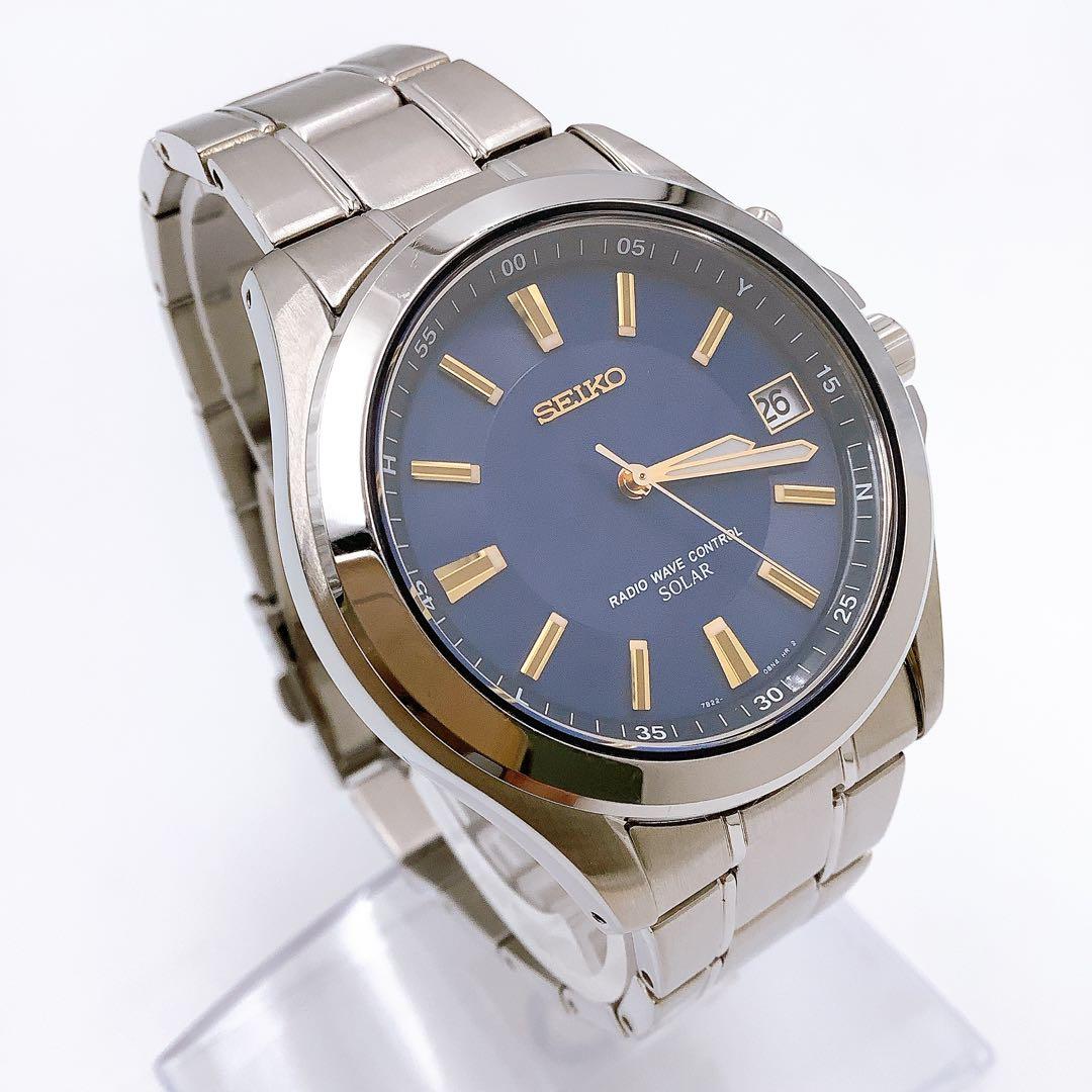 ほぼ新品✨セイコー スピリット 腕時計 メンズ ソーラー サファイアガラス 防水