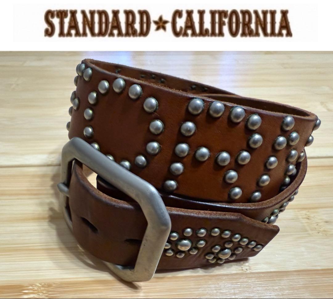 ⭐️HTC×スタンダードカリフォルニア⭐️シルバースタッズ×ブラウンレザー⭐️32