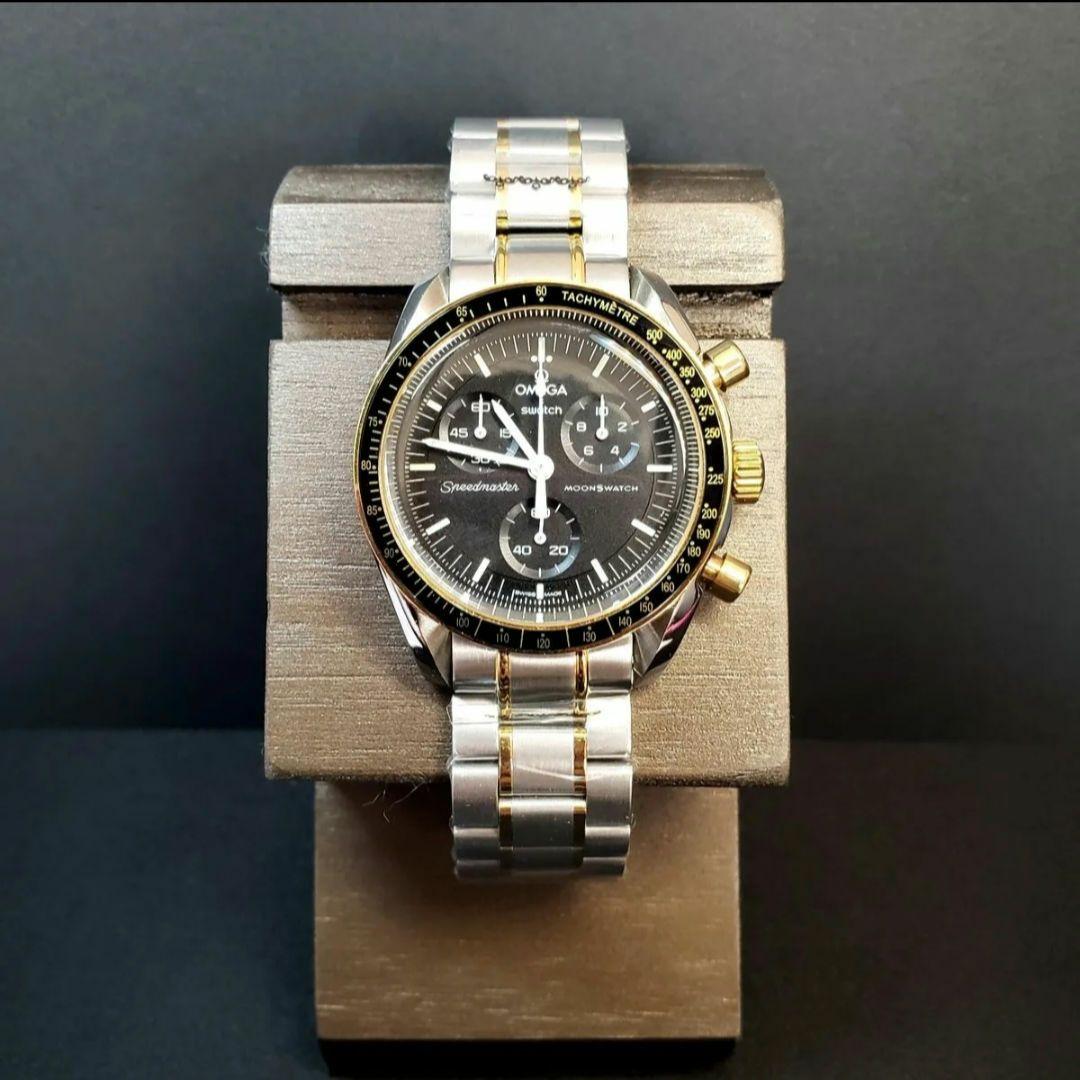 専用 限定1本【正規品カスタム】OMEGA×Swatch MOON YGコンビ