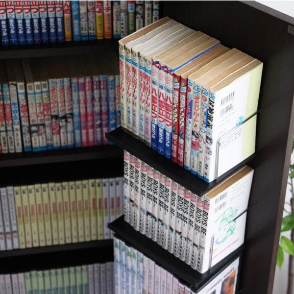 《新品・送料無料》ＤＶＤ・ＣＤ・コミック書棚ストッカー収納庫　ブラウン