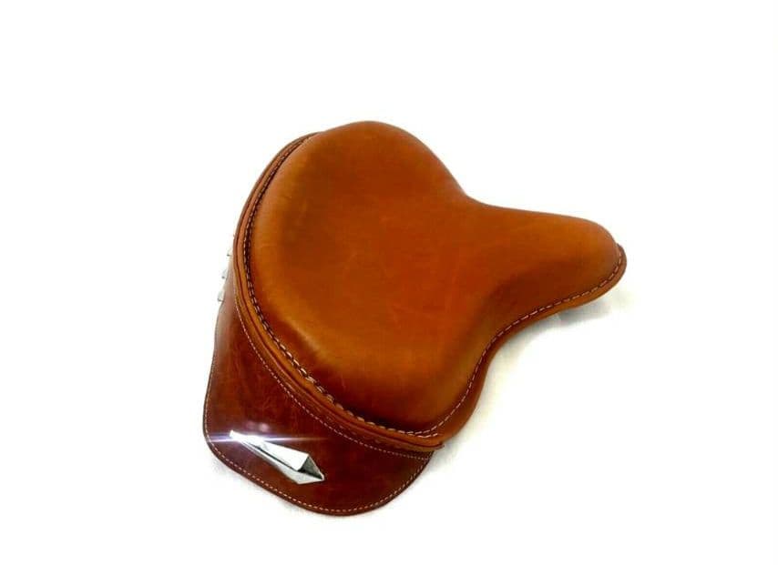 バイクソロシート　ポリススタイルシート　ハーレー　ブラウン　汎用シート