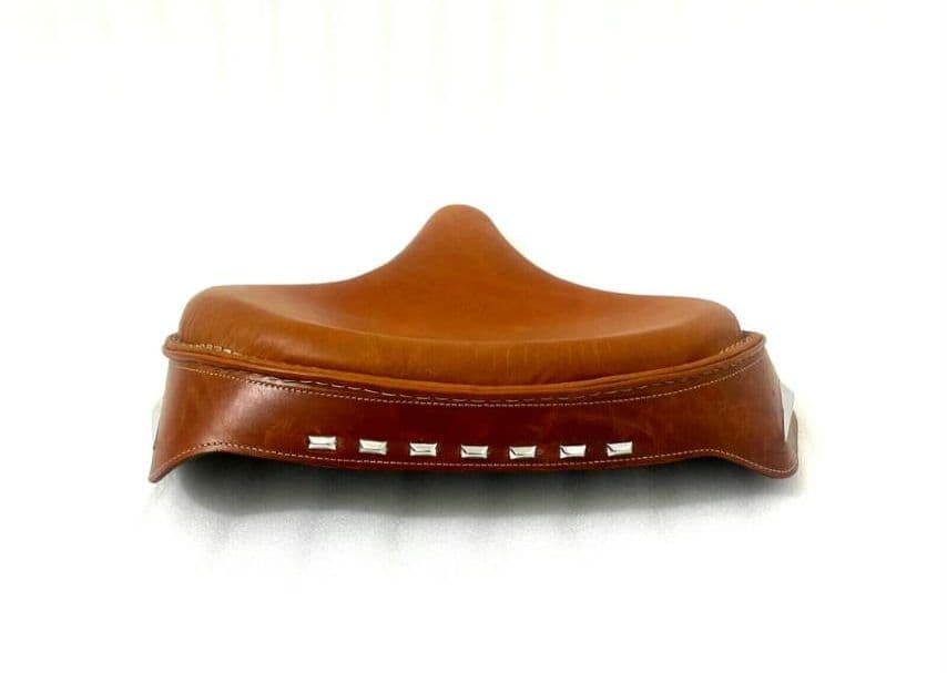 バイクソロシート　ポリススタイルシート　ハーレー　ブラウン　汎用シート