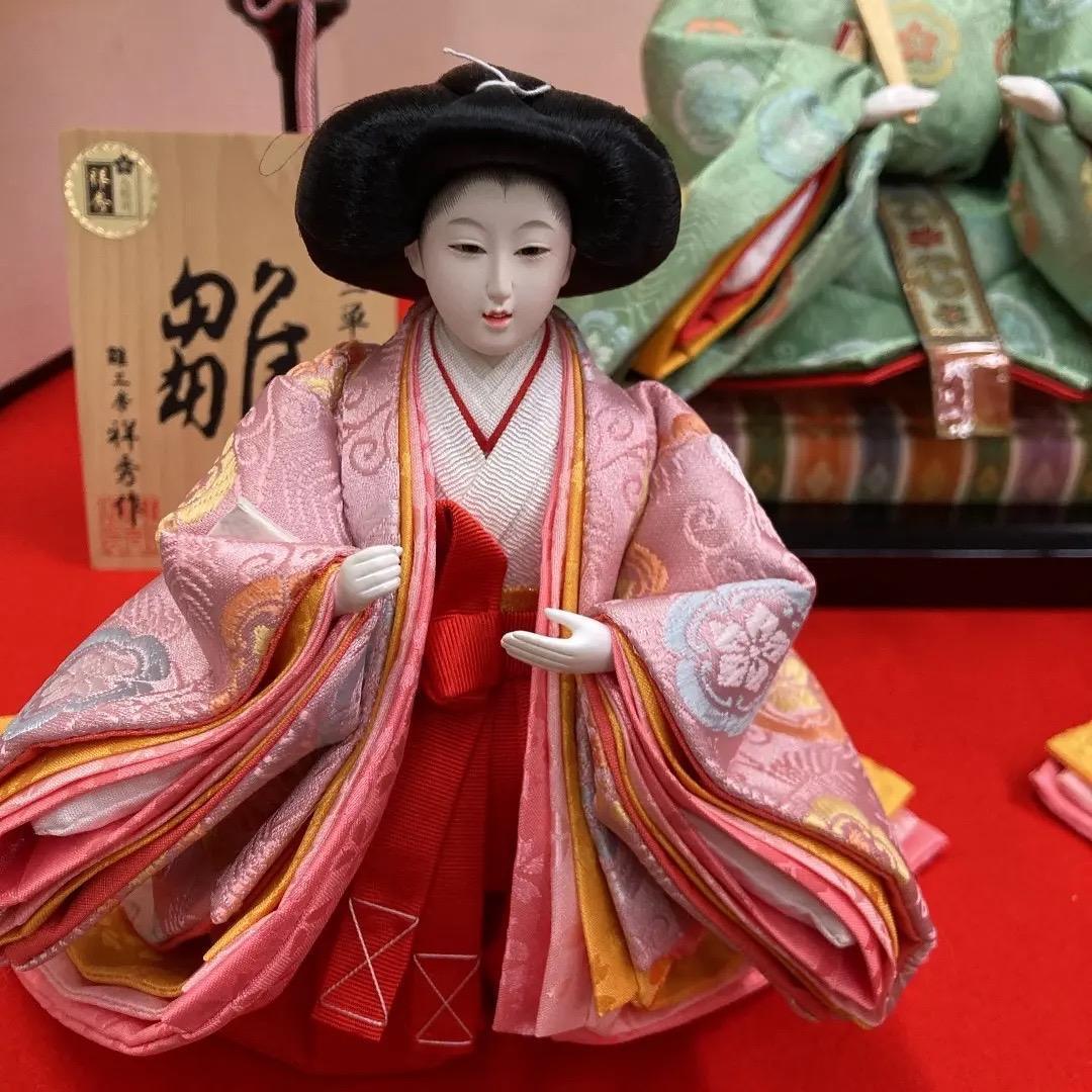 D4-2 美品　芥子サイズ　三人官女のみ　三段飾り官女のみ　ひな人形官女