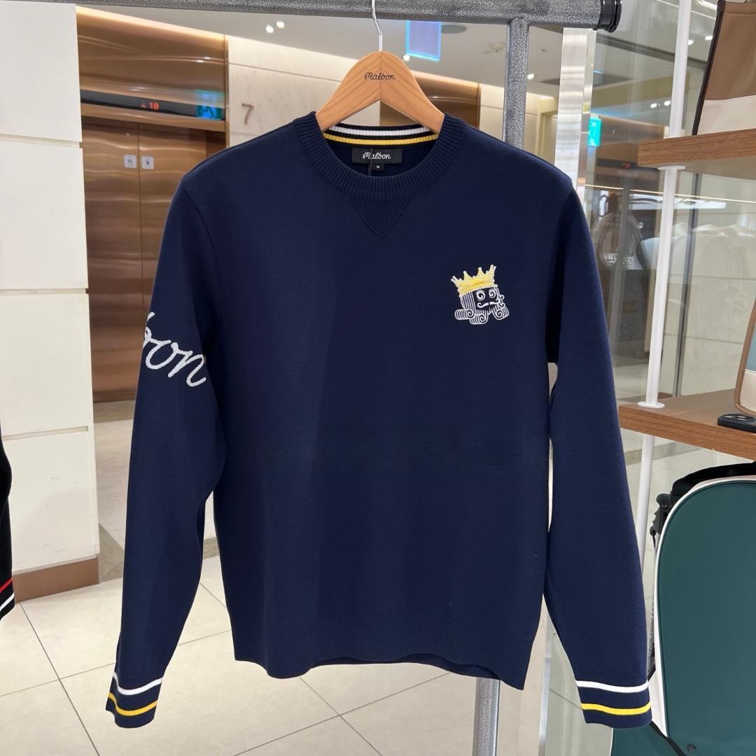 マルボン メンズ ゴルフ長袖ニット 2025秋冬セーター 快適ラウンド