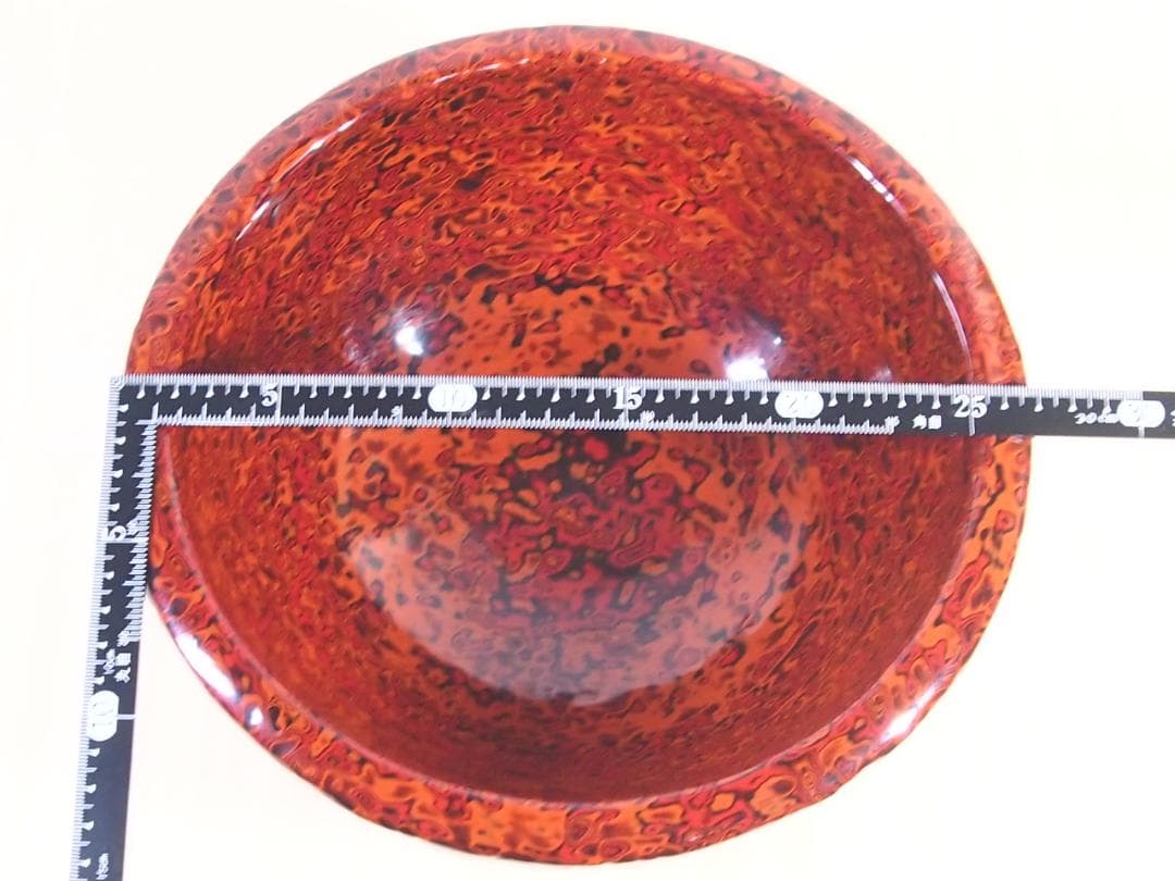 【未使用】津軽塗/若狭塗 味のある大鉢 こね鉢/菓子鉢/ボウル 漆器/調理器具