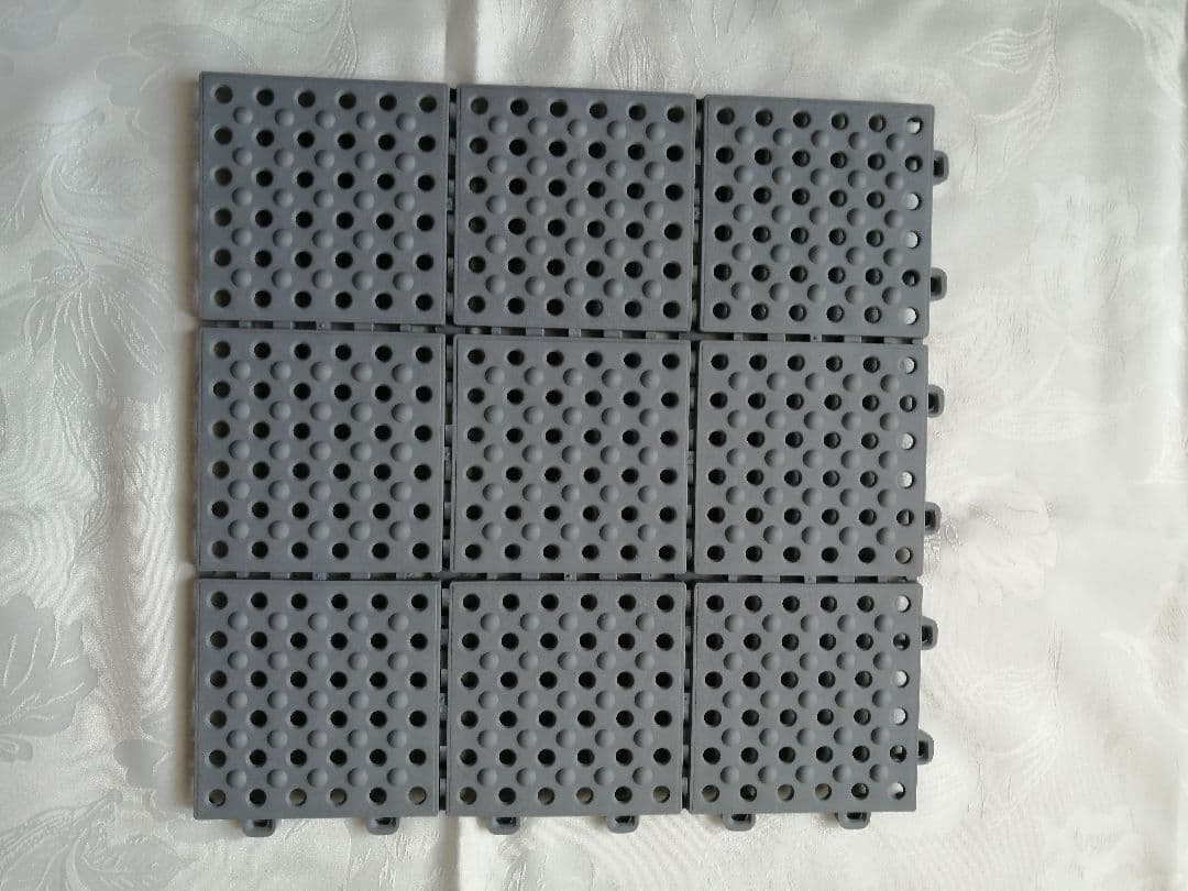 パレスチェッカー ジョイント式 床材 30cmX30cm グレー 15枚入り