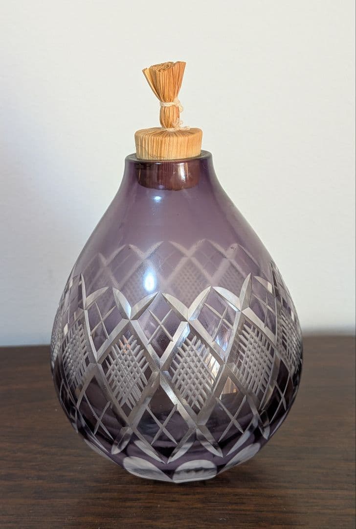 茶道具 / 菓子器】江戸切子　江戸紫　東太武朗 作