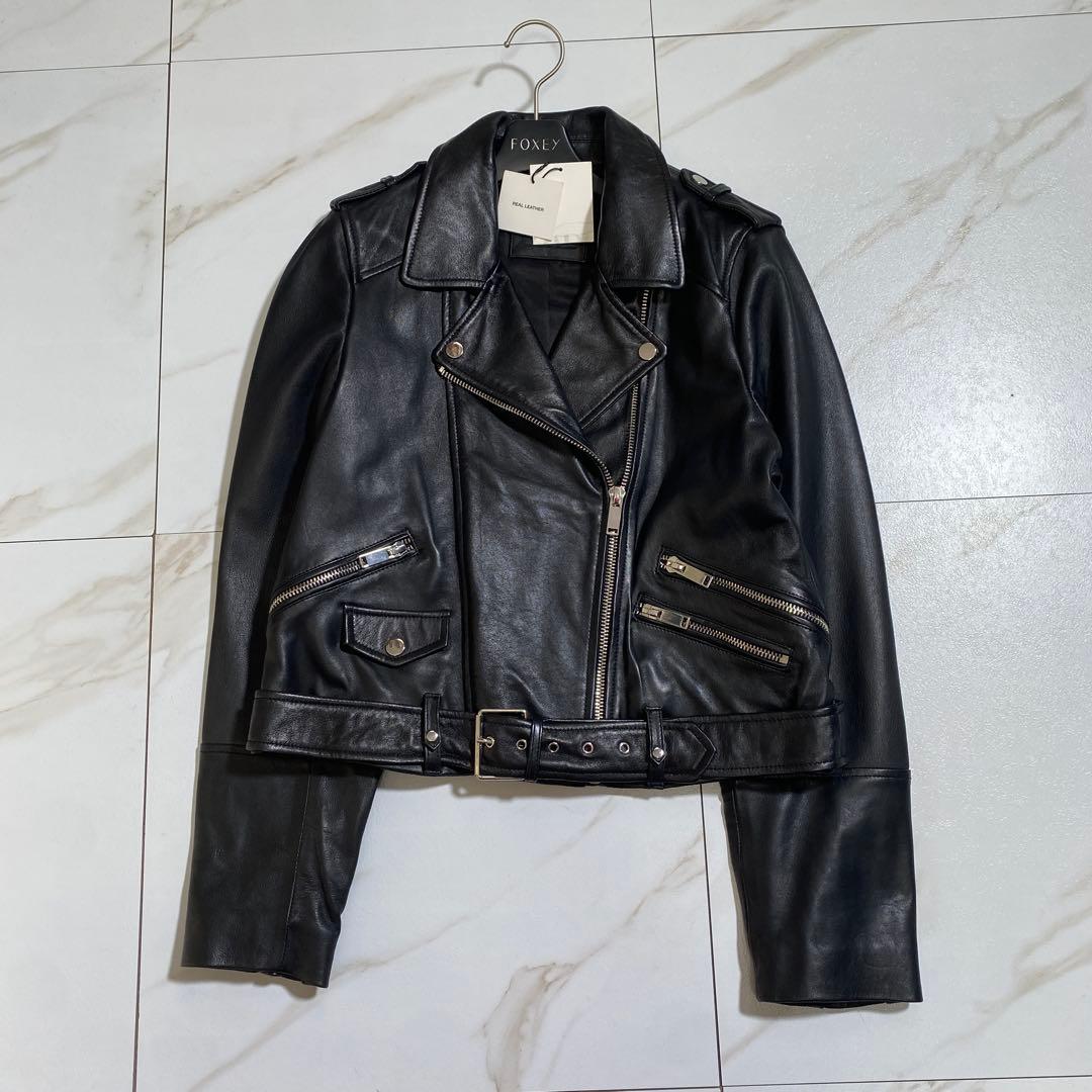 新品♡ザラ ダブルライダースジャケット ラムスキン ベルト 羊革 XL-2XL