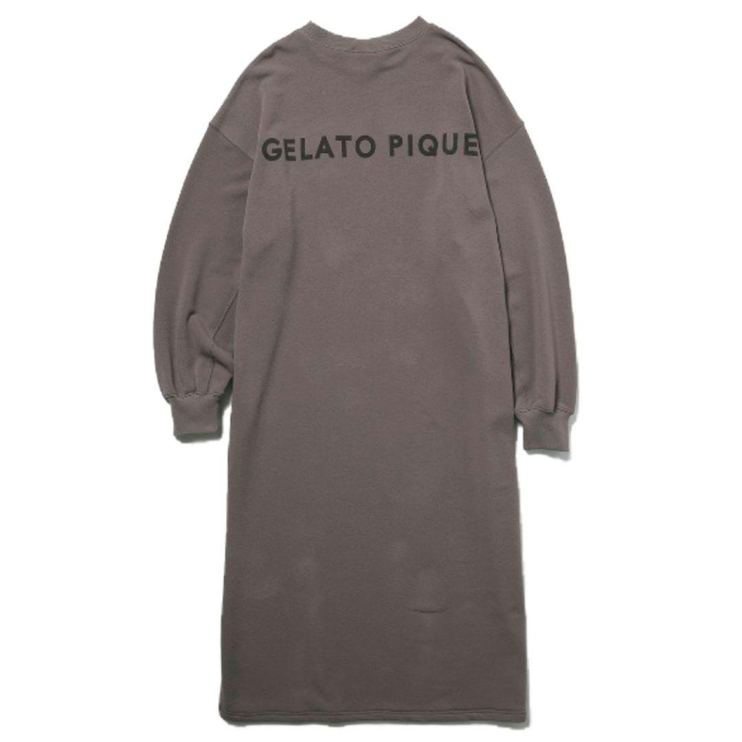 正規品♡新品♡ジェラートピケ ロゴスウェットワンピース ブラウン 完売レア