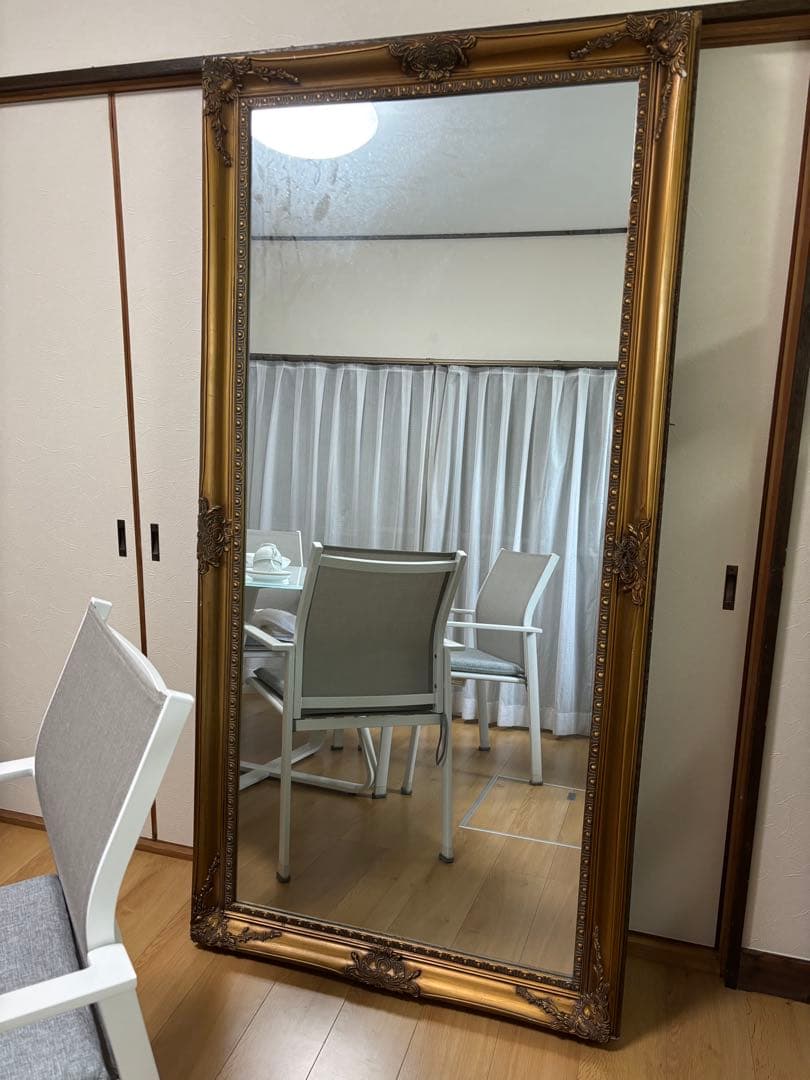 空*白様 アンティーク調装飾的な大型スタンドミラー