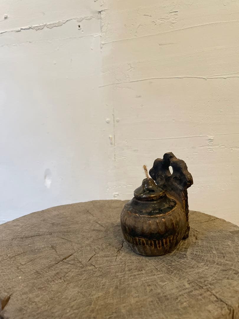 燈火器 燭台 灯明器 油壷 ランタン 照明 時代 アンティーク 古道具