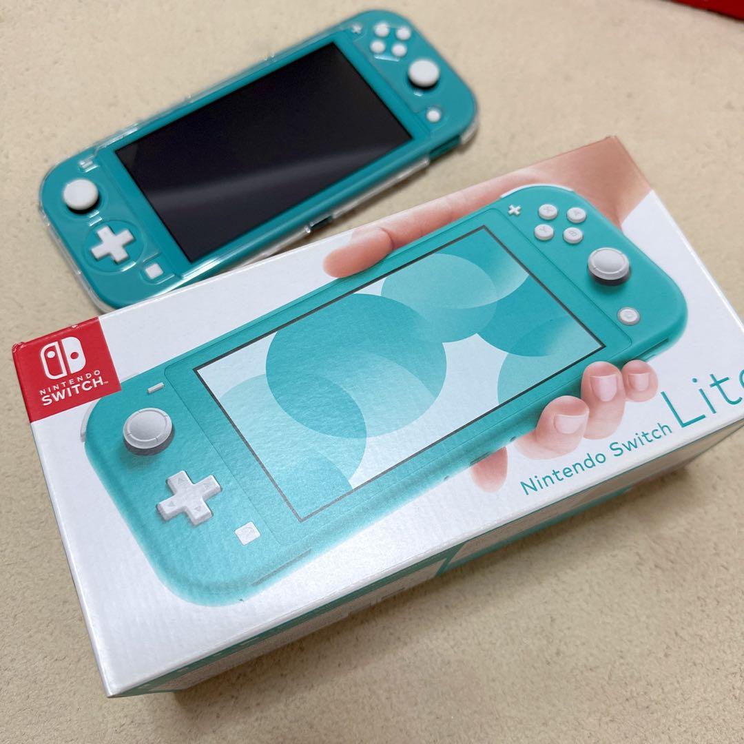 美品 Nintendo Switch Lite ターコイズ 本体　ハードケース付