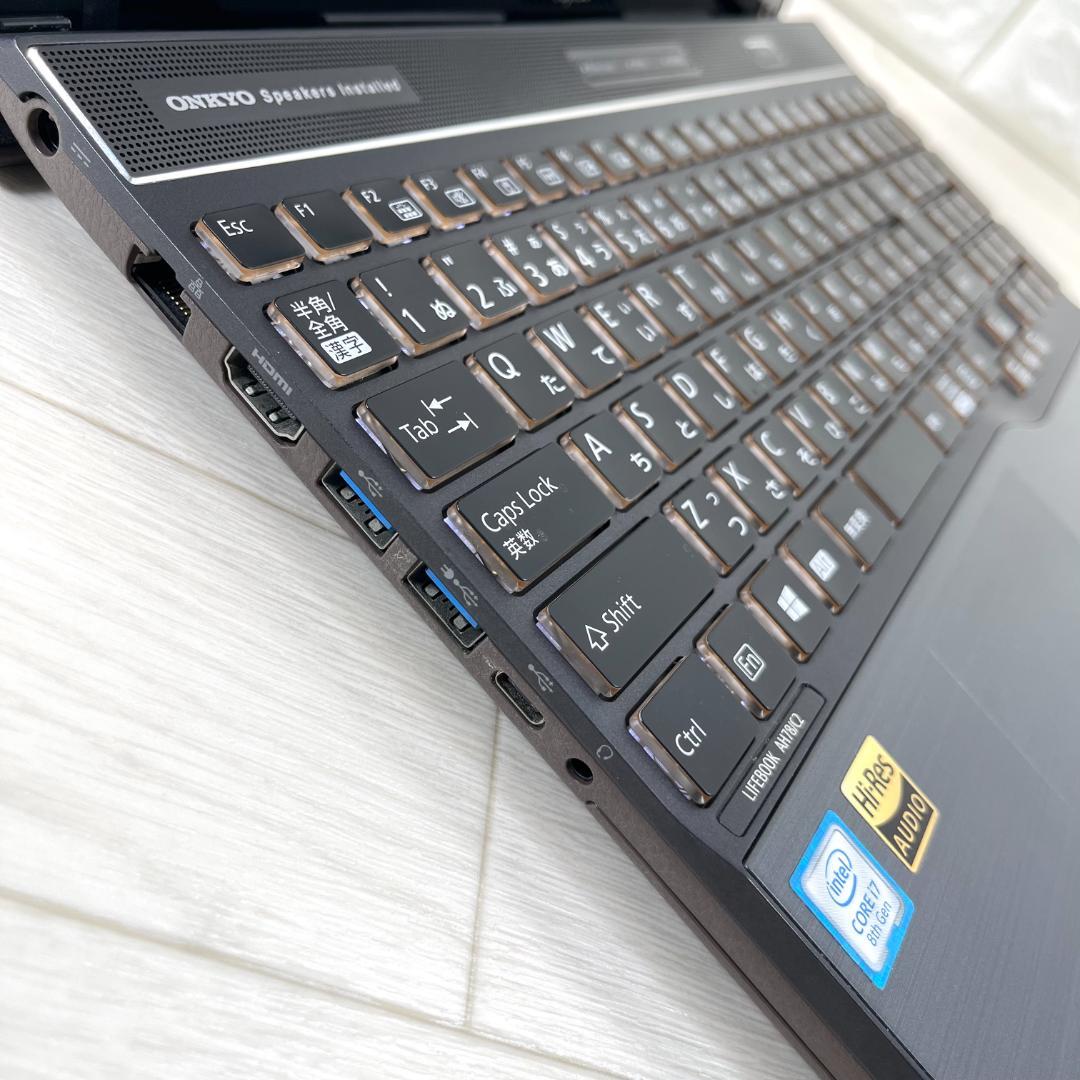 ゆらっと 富士通 第8世代 i7 新品SSD512＋HDD1T メモリ16