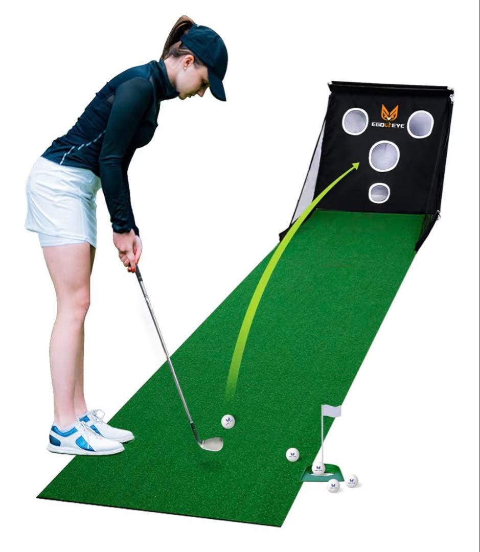 EGOOIEYE パター練習 マット アプローチ練習 ゴルフ練習器具セット