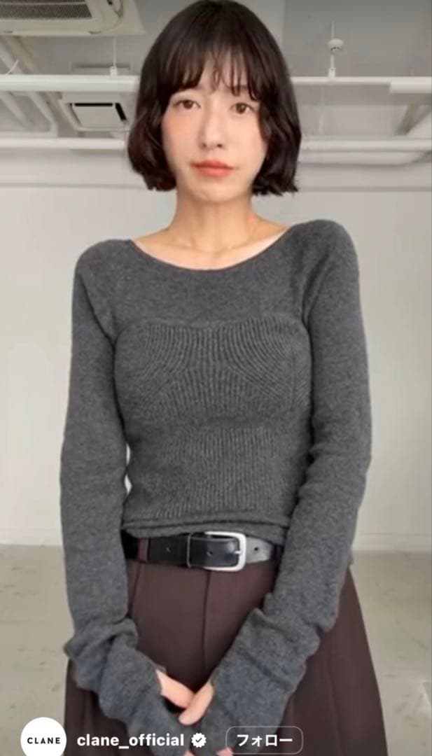 CLANE BUSTIER SET KNIT TOPS サイズ1