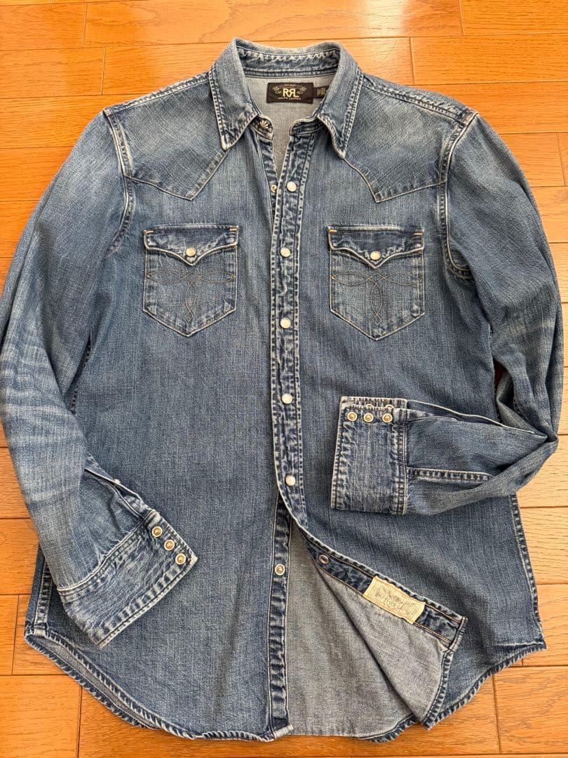 RRL デニムウエスタンシャツ