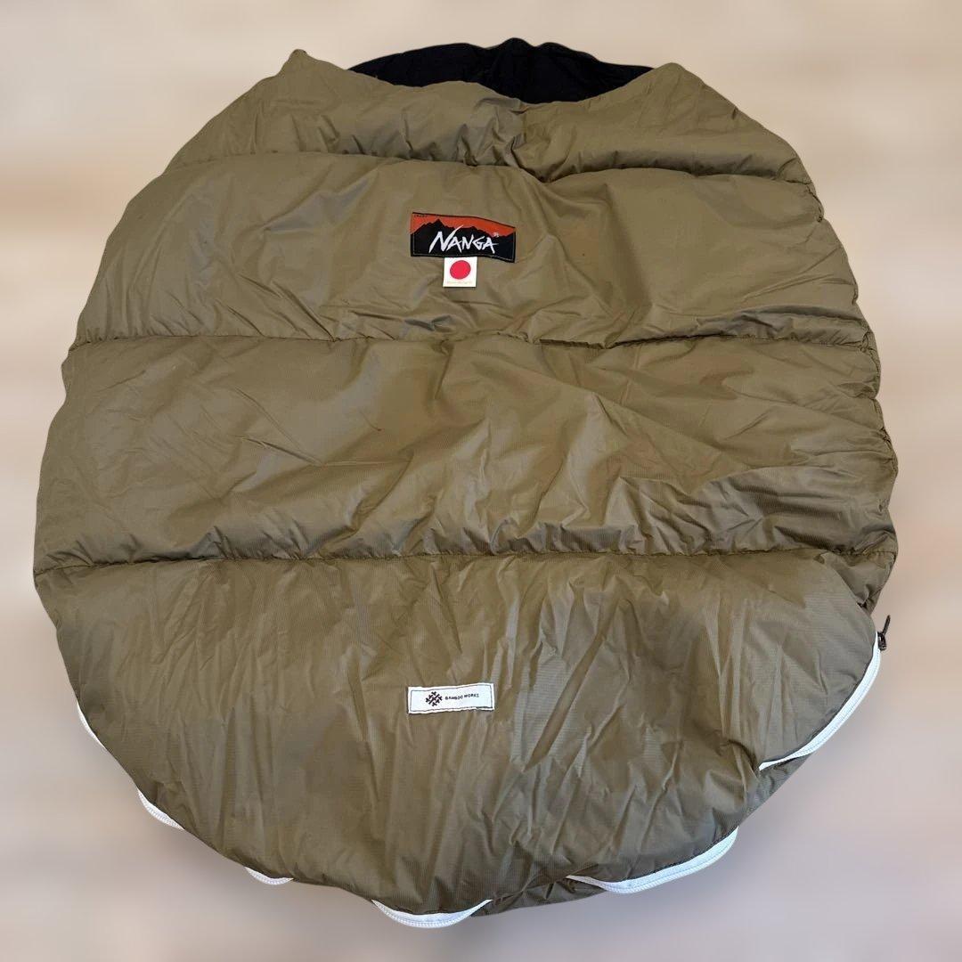 NANGA【お犬様シュラフ】寝袋 ベージュ/ブラック