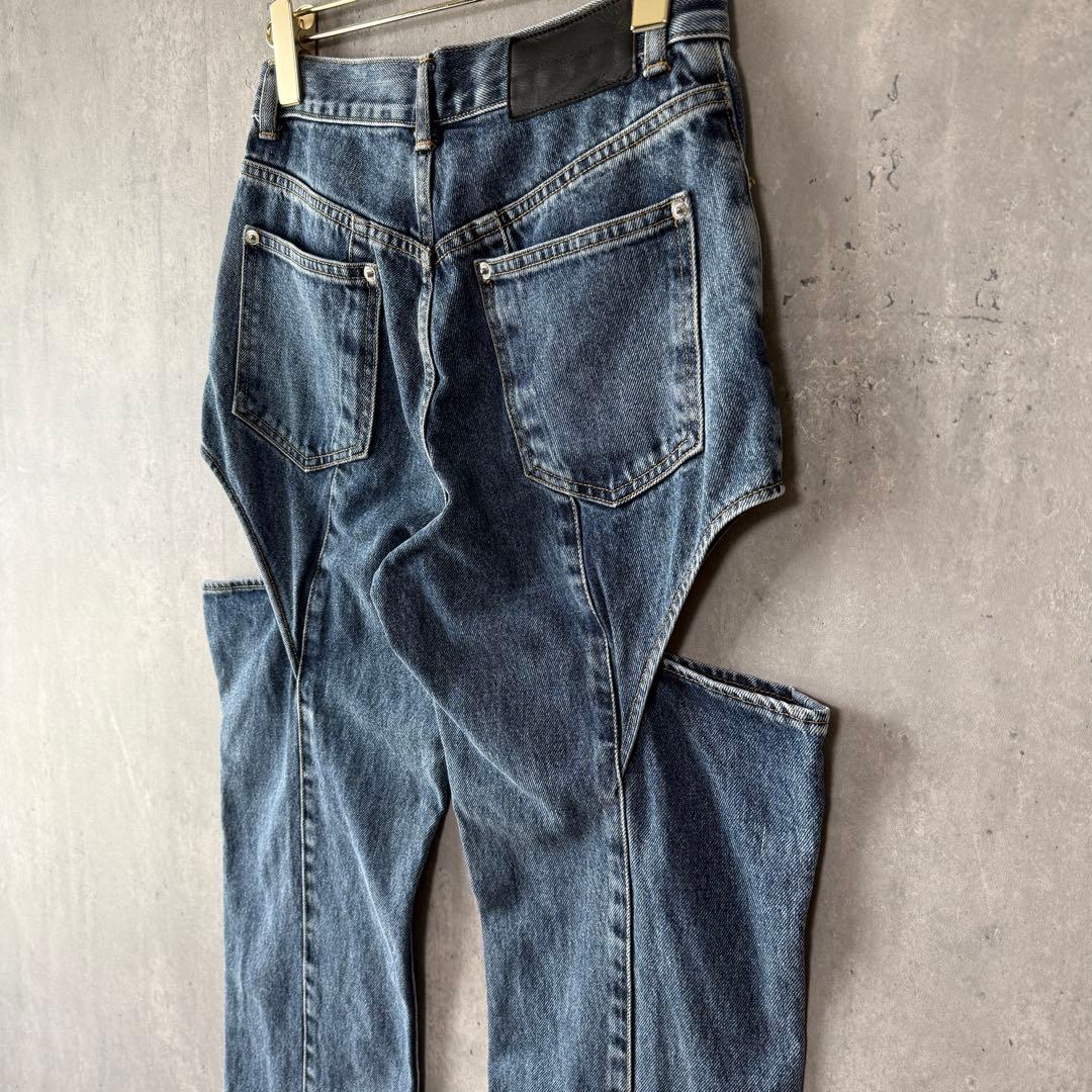 美品✨ジョンローレンスサリバン カットアウト デニムパンツ　ジーンズ　S
