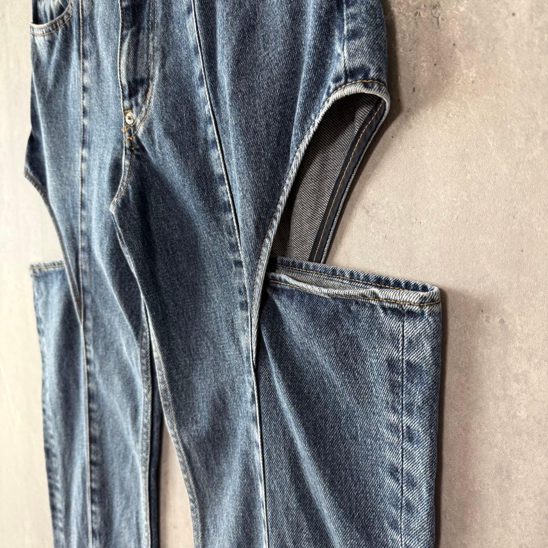 美品✨ジョンローレンスサリバン カットアウト デニムパンツ　ジーンズ　S