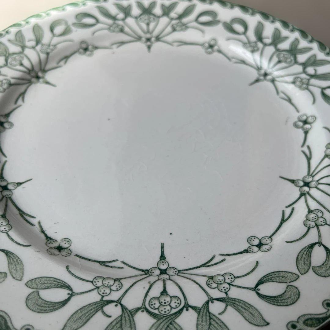 ヤドリギ プレート アンティーク 2枚セット