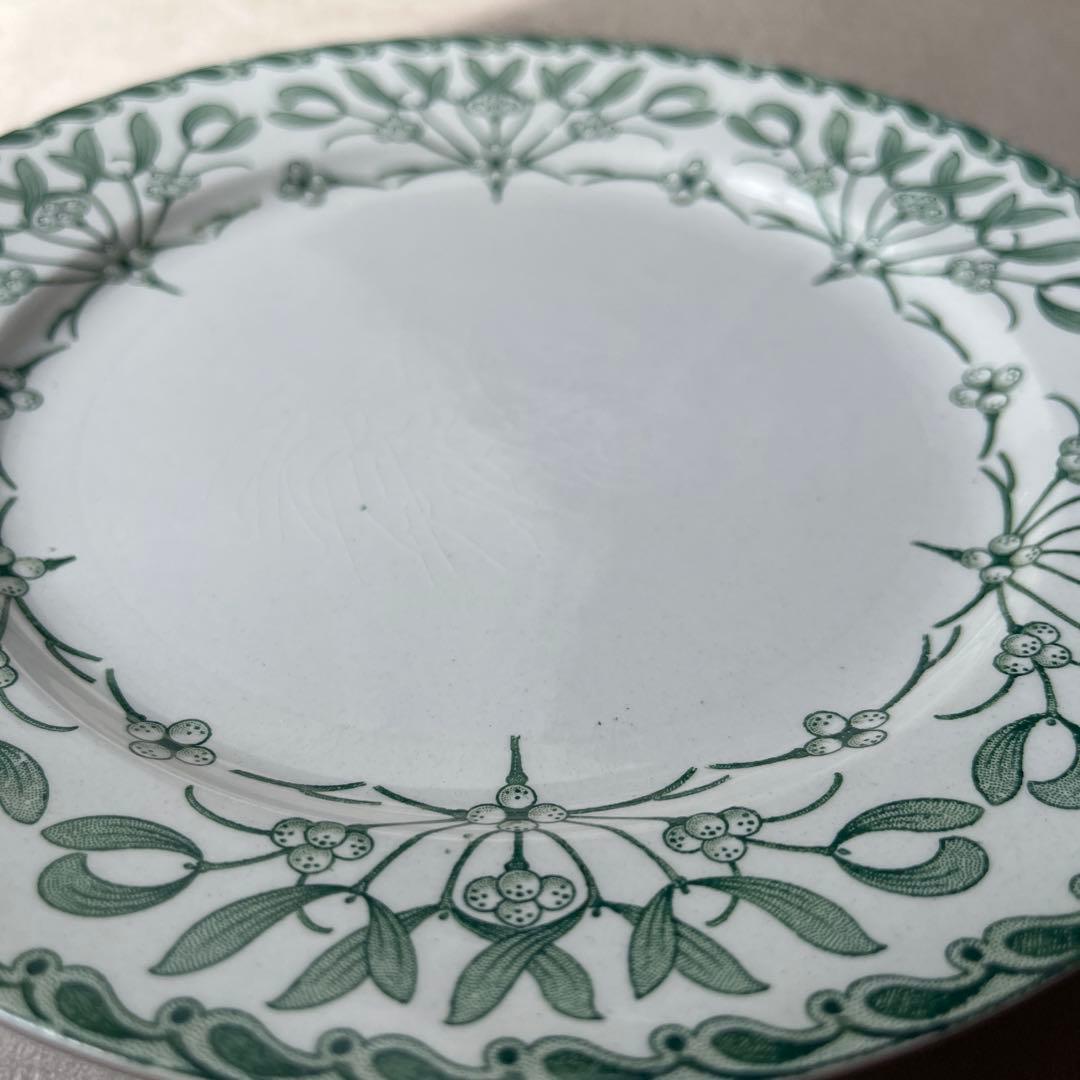 ヤドリギ プレート アンティーク 2枚セット