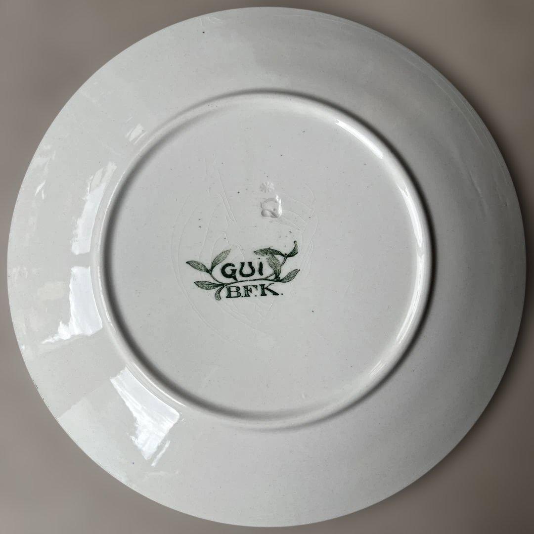 ヤドリギ プレート アンティーク 2枚セット