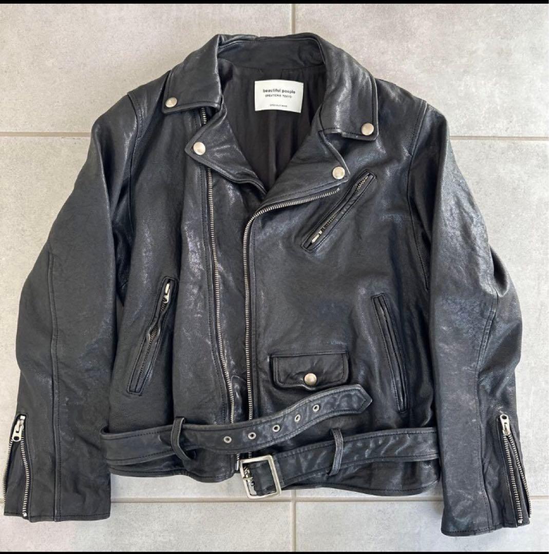 サ*ル様 beautiful peopleレザーライダース160cm