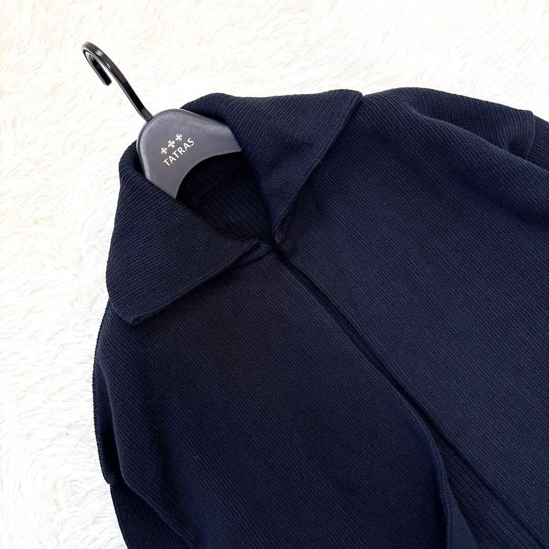 ドゥーズィエムクラス Twins ニットジャケット ネイビー　ロゴプレート　F