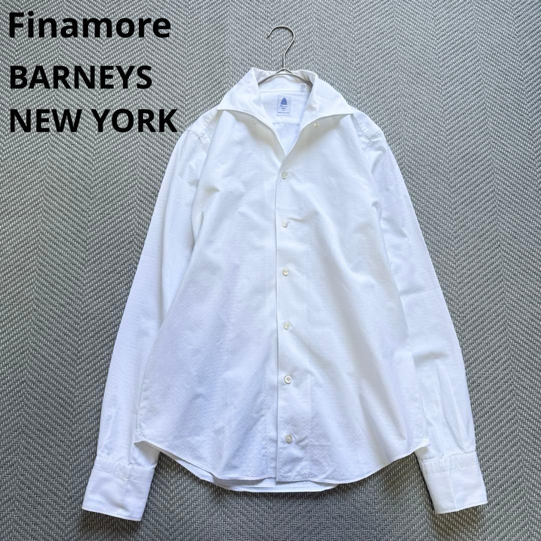 極美品 Finamore バーニーズニューヨーク オープンカラー BDシャツ S