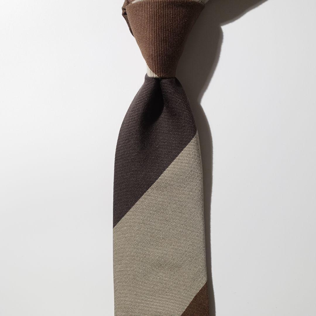 【美品】FRANCO BASSI × BEAMS F レジメンタル ネクタイ