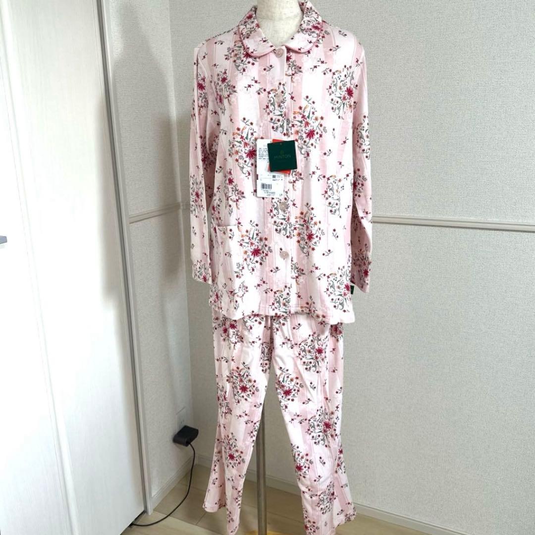新品未使用タグ付　ワコールミントン　保温性暖かパジャマ　Lサイズ　ピンク