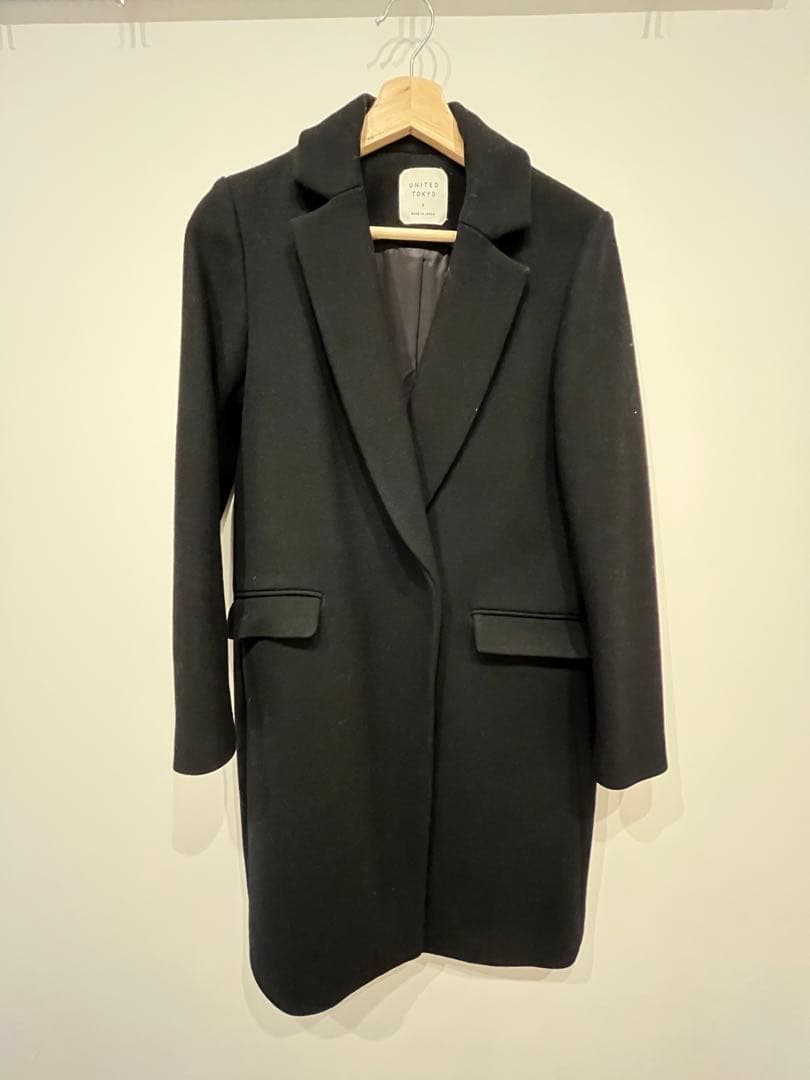 チェスターコート ロング ブラック