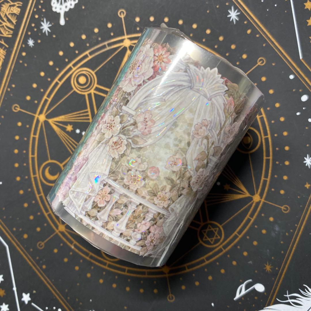 【I】海外　10m巻　貝殻光マスキングテープ　人物系/お花系/装飾系