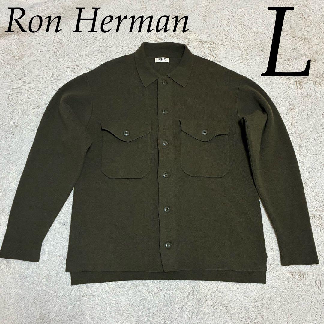 RHC ロンハーマン ポロカラー ニット シャツカーディガン カーキ グリーン
