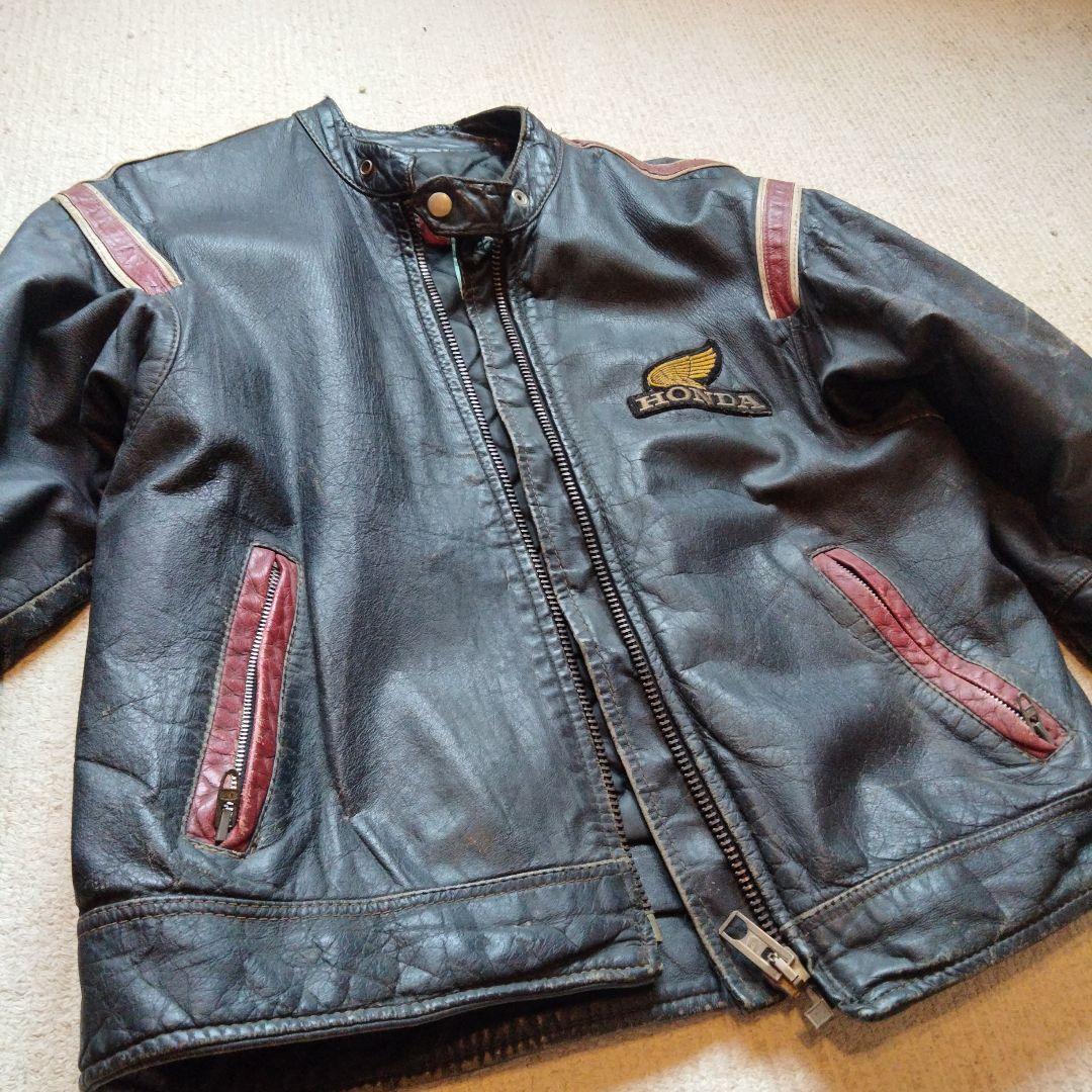 T*t様 20年前古着購入　HONDA シングルライダースジャケット ブラック/