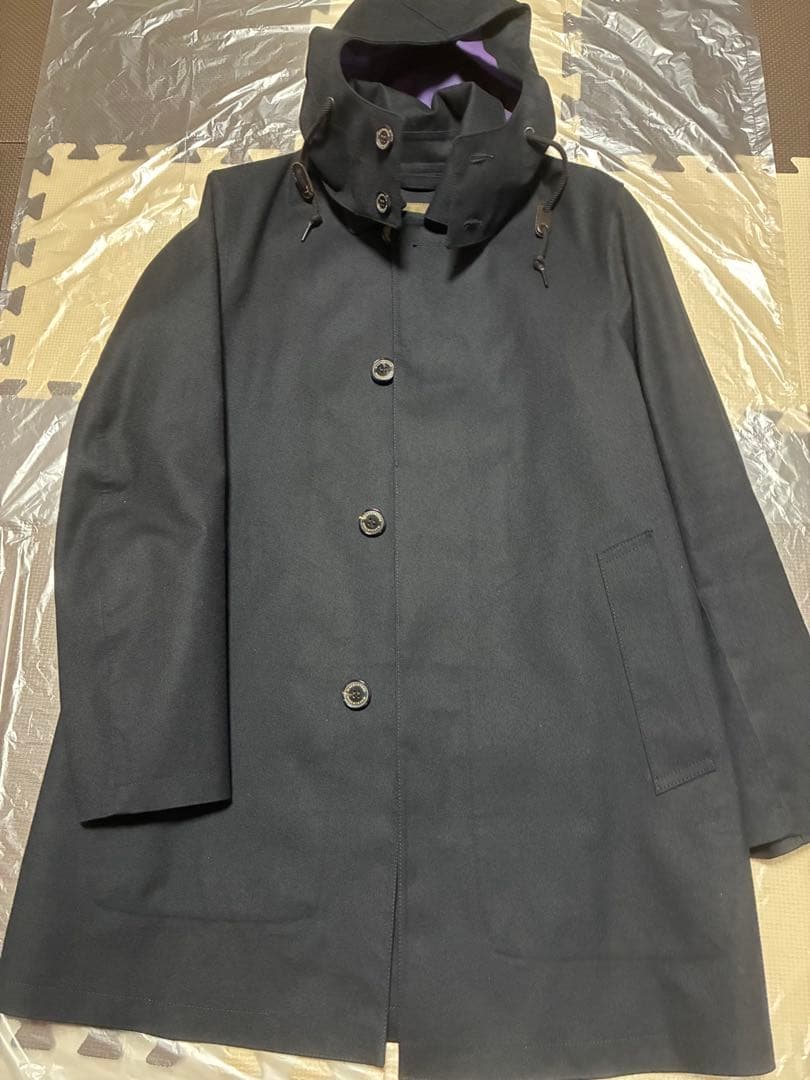 m*w様 MACKINTOSH 黒 ステンカラーコート フード付　黒 36 コル
