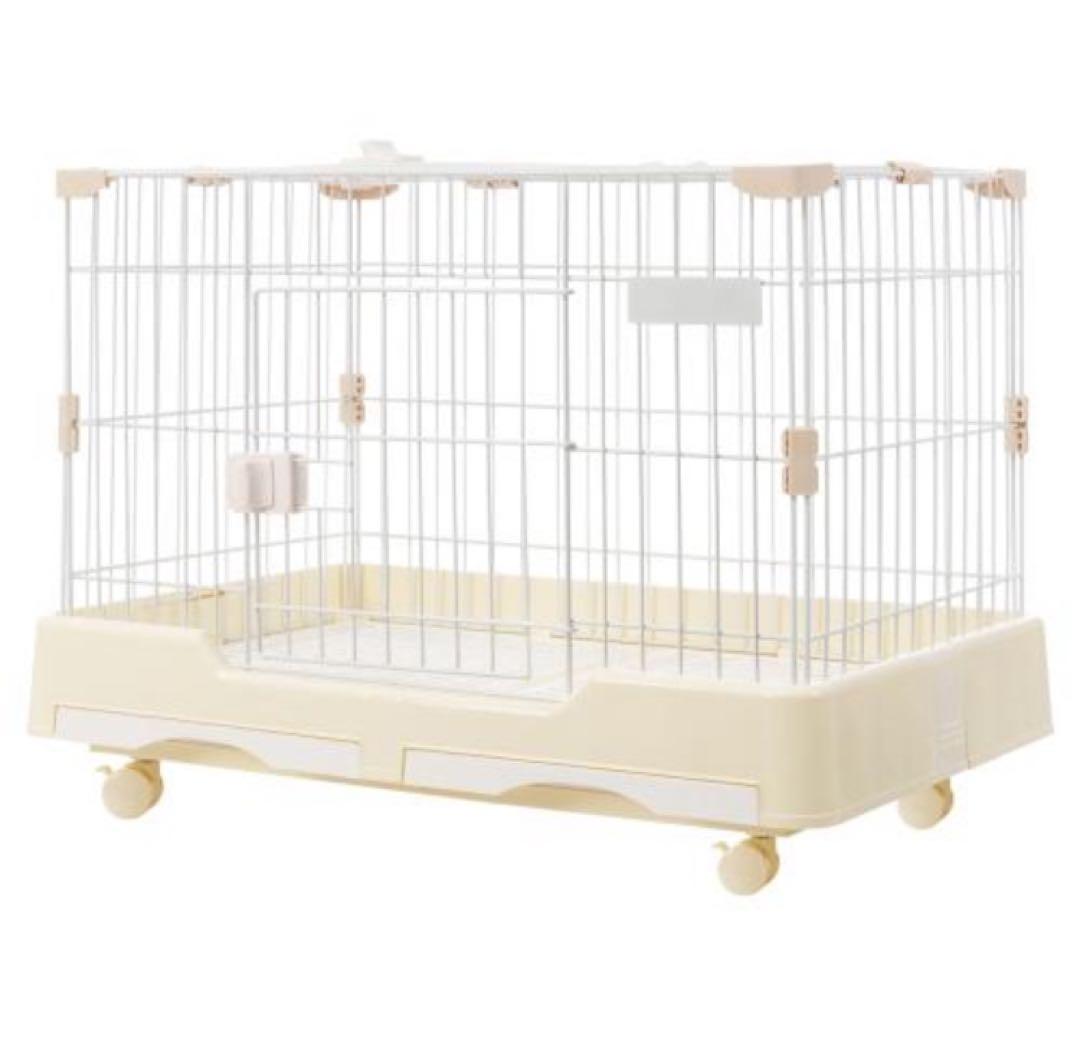 うさぎケージ　ウサギケージ　小動物　ペット用品　クリームイエロー